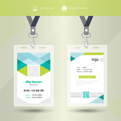Modern & Creative ID Card Design Template. Identity badge With Photo Placeholder.