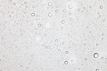 Rain droplets on glass background, Water drops on glass.