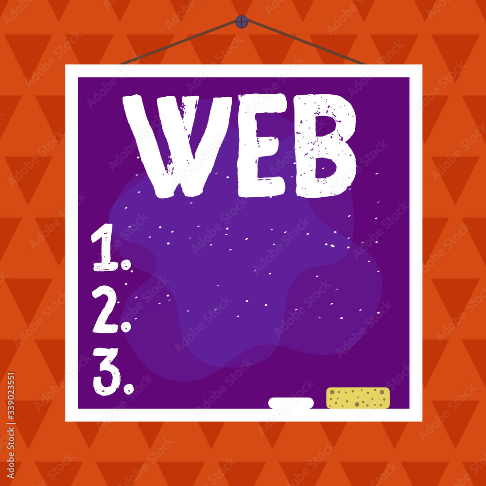 Fototapete text sign showing web. business photo text a system of internet servers that support specially forma