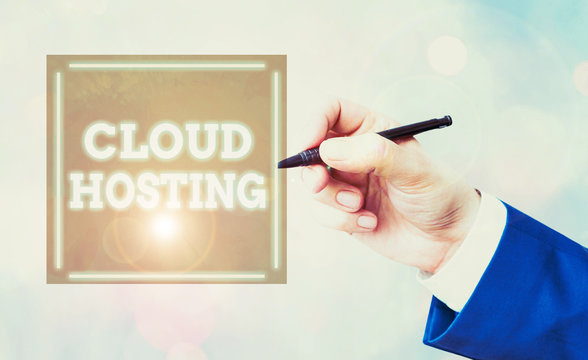 Conceptual hand writing showing Cloud Hosting. Concept meaning the alternative to hosting websites on single servers