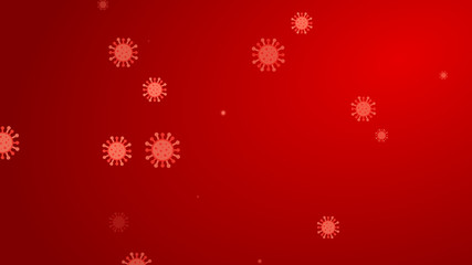 Coronavirus red pattern banner background. Abstract healthcare Illustrations concept COVID-19.