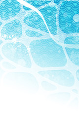 夏　海　ビーチ　波　背景素材　フレーム