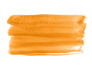 Orange abstract watercolor background. Orange watercolor scribble texture. Abstract watercolor on white background. It is a hand drawn.