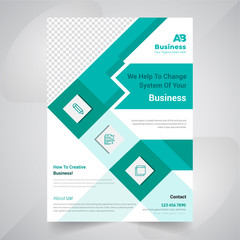 Business flyer design layout template in A4 size. Corporate Concept Design.
