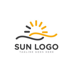 Sun Logo Icon Design Vector