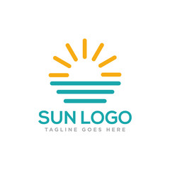 Sun Logo Icon Design Vector