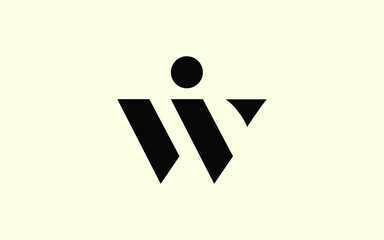 iw or wi and i or w lowercase Letter Initial Logo Design, Vector Template - obrazy, fototapety, plakaty