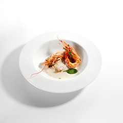 Langoustines in cream sauce