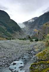 Beautiful View Around Franz Joseph Glacier South Island New Zealand
