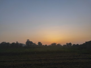 sunset in the mountains