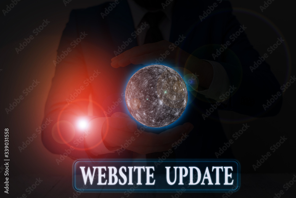 Wall mural handwriting text writing website update. conceptual photo keeping the webpage and content up to date