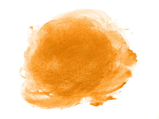 Fototapeta na wymiar Orange abstract watercolor background. Orange watercolor scribble texture. Abstract watercolor on white background. It is a hand drawn.