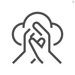 Wash hands and hygiene vector icon design, 64x64 pixel perfect and editable stroke.