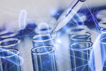 Science laboratory test tubes , laboratory equipment
