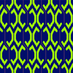 ikat Seamless Pattern Design for Fabric. Vector EPS10