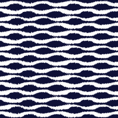 ikat Seamless Pattern Design for Fabric. Vector EPS10