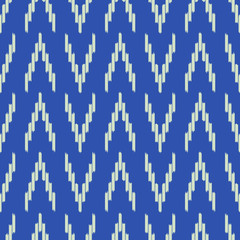 ikat Seamless Pattern Design for Fabric. Vector EPS10