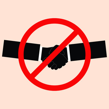 no shake hand signs, social distancing
