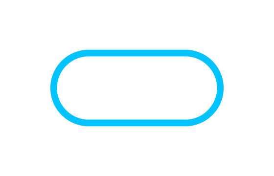 button square rounded corner, blue square button simple, icon square shape with corner curve and outline stroke