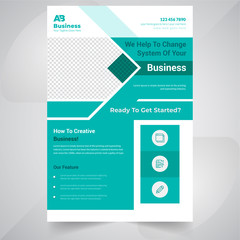 Business flyer design layout template in A4 size. Corporate Concept Design.