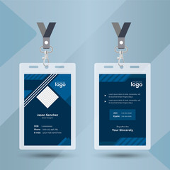 Modern & Creative ID Card Design Template. Identity badge With Photo Placeholder.