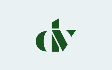 Fototapeta premium dv or vd and d or v lowercase Letter Initial Logo Design, Vector Template