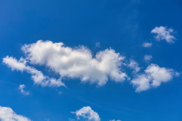 Blue sky with cloud background. With copy space for text or design.