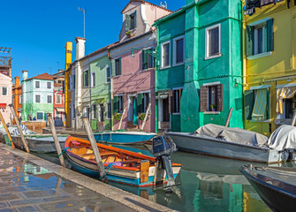 Fototapeta na wymiar Bunte Häuser in Burano, Venedig