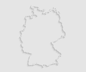 Germany map, Europe country map vector abstract