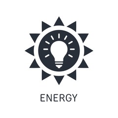 Solar energy. Vector icon isolated on white background.