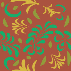 Abstract seamless colorful pattern exotic shapes backgrounds