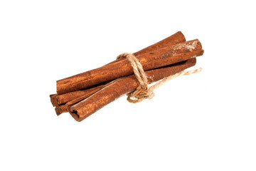 cinnamon isolated on white background