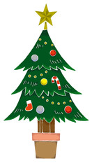 christmas tree illustration