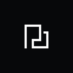 Obraz premium Minimal elegant monogram art logo. Outstanding professional trendy awesome artistic PD DP initial based Alphabet icon logo. Premium Business logo White color on black background