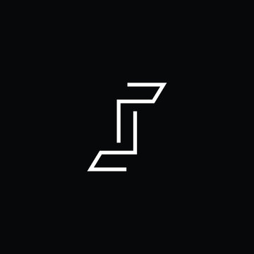 Minimal elegant monogram art logo. Outstanding professional trendy awesome artistic S SS SJ JS initial based Alphabet icon logo. Premium Business logo White color on black background