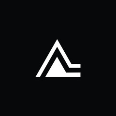 Minimal elegant monogram art logo. Outstanding professional trendy awesome artistic A AA AP PA  initial based Alphabet icon logo. Premium Business logo White color on black background