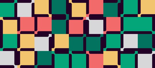 Mosaic Abstract Vector Pattern Design