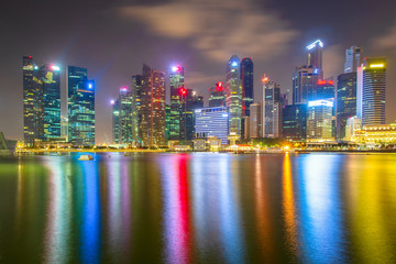 Fototapeta na wymiar Singapore financial district and business building