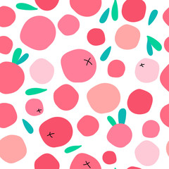 Cranberry and leaves pattern