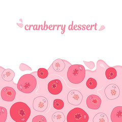 seamless template with cranberry yogurt