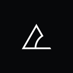 Minimal elegant monogram art logo. Outstanding professional trendy awesome artistic AD DA initial based Alphabet icon logo. Premium Business logo White color on black background