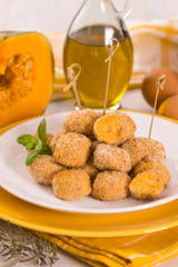 Pumpkin chicken meatballs.

