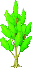 Cool Tree Cartoon Vector Illustration
