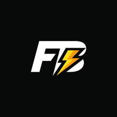 Initial Letter FB with Lightning	