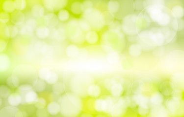 Obraz premium Bokeh on the green background. Vector blur abstract texture. concept leaves nature summer wallpaper