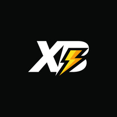 Initial Letter XB with Lightning	