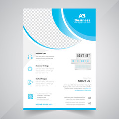 Business flyer design layout template in A4 size. Corporate Concept.