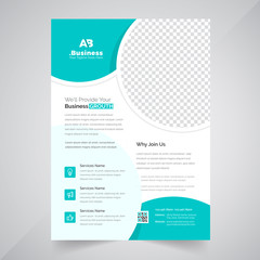 Business flyer design layout template in A4 size. Corporate Concept.