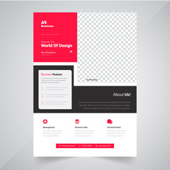 Business flyer design layout template in A4 size. Corporate Concept.