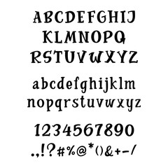 isolated comic holiday alphabet